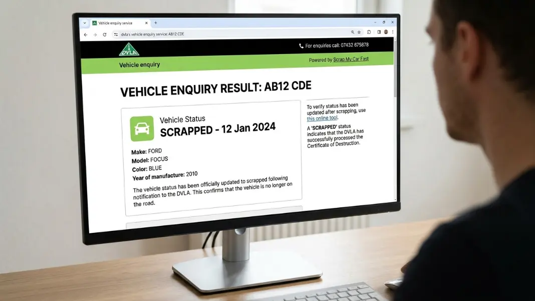 DVLA vehicle enquiry computer