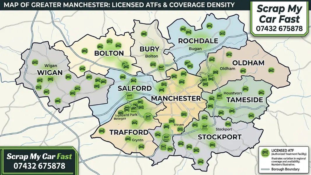 Map of Greater Manchester borough