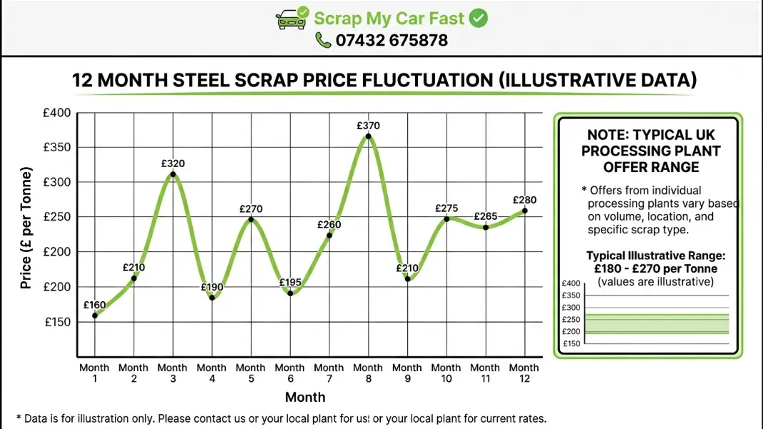 Steel scrap price fluctuation