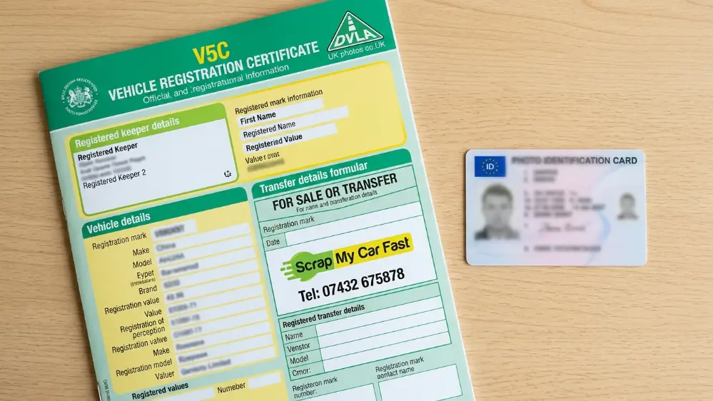 V5C logbook and photo ID documents required when scrapping a car in Bolton