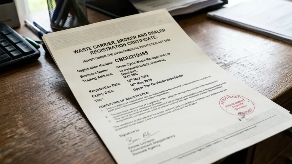 Environment Agency authorised treatment facility permit