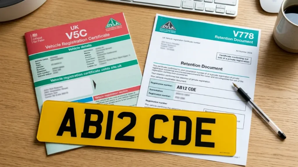 V5C logbook and number plate retention document needed before scrapping a car