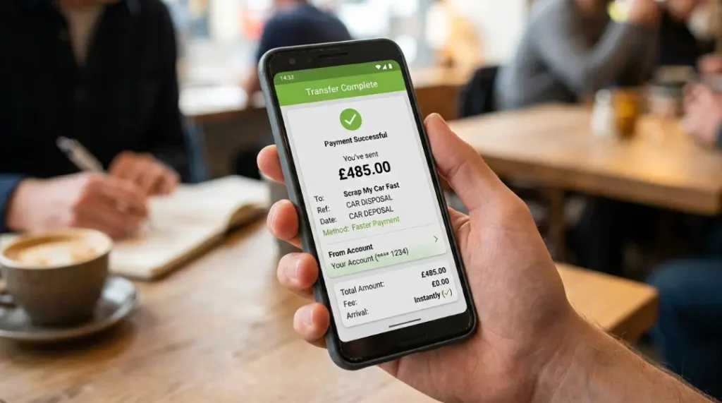 "UK bank transfer replacing cash as the only legal scrap car payment method"